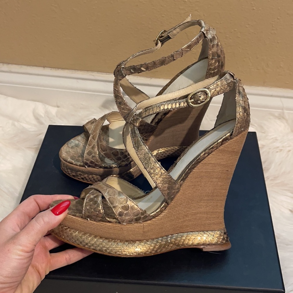 Alexandre Birman Genuine Python Platform Sandals 6 - image 3